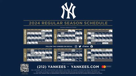new york yankees baseball schedule